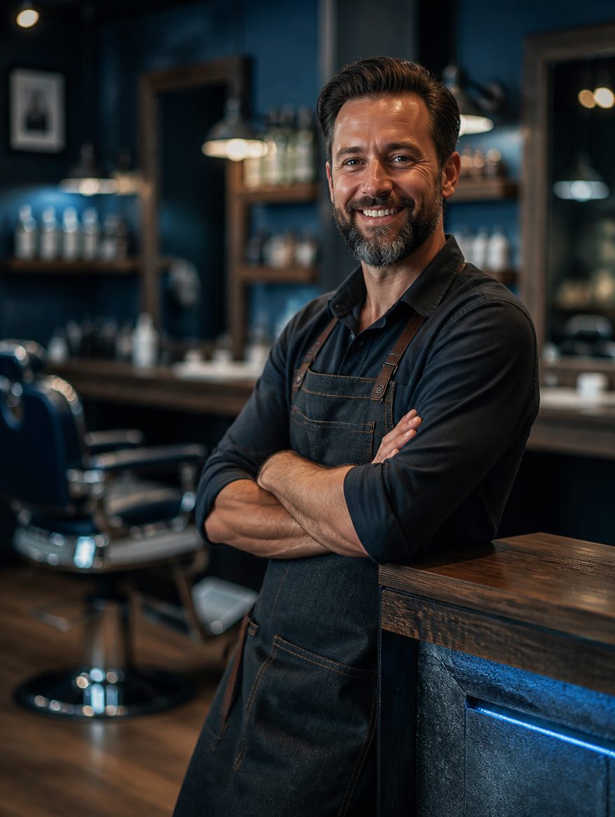 Texas small business owner in his shop
